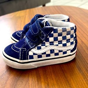 Vans Toddler Hightop Blue Sneakers Size 5.5